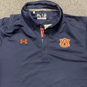 Auburn Under Armour Medium Navy Polo